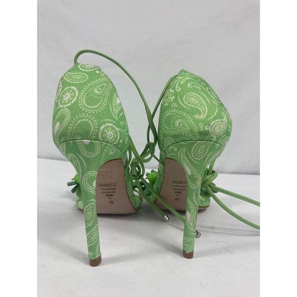 Schutz Tasha Fabric Beaded Heel Sandal Size 5.5 - Picture 5 of 6